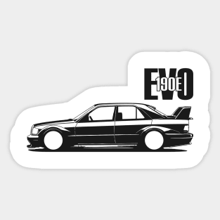 190E EVO Black White Sticker